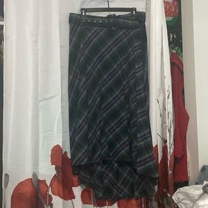 Joe Browns (uk brand) plaid long skirt with belt. Great condition size 8
